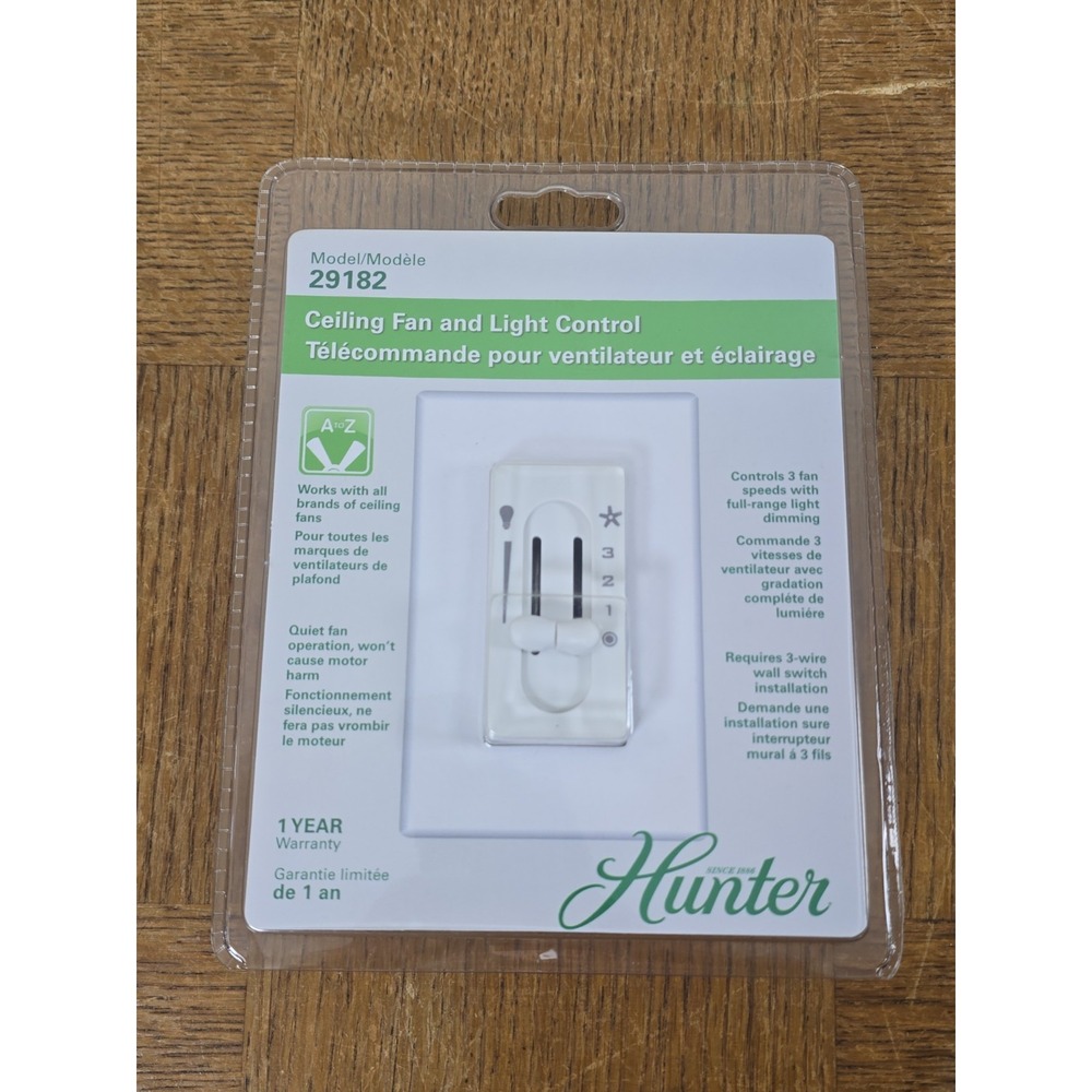 HUNTER Universal Ceiling Fan Light Wall Control 29182 White New Sealed